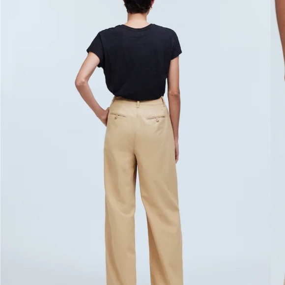 Madewell Harlow Wide Leg Pants. Khaki. Size 10 - Picture 4 of 14